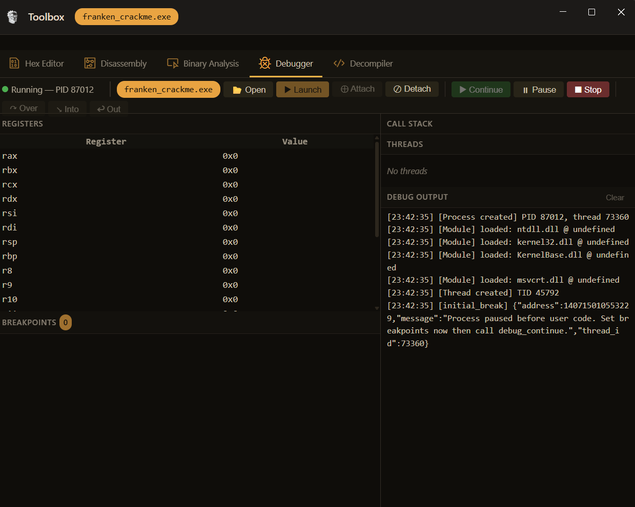 Live Native Debugger